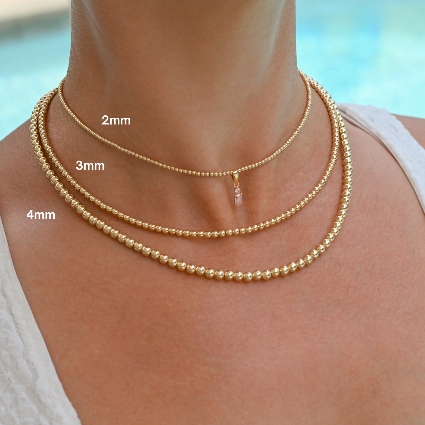 2mm Gold Necklace