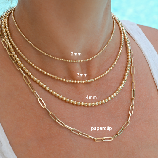 2mm Gold Necklace