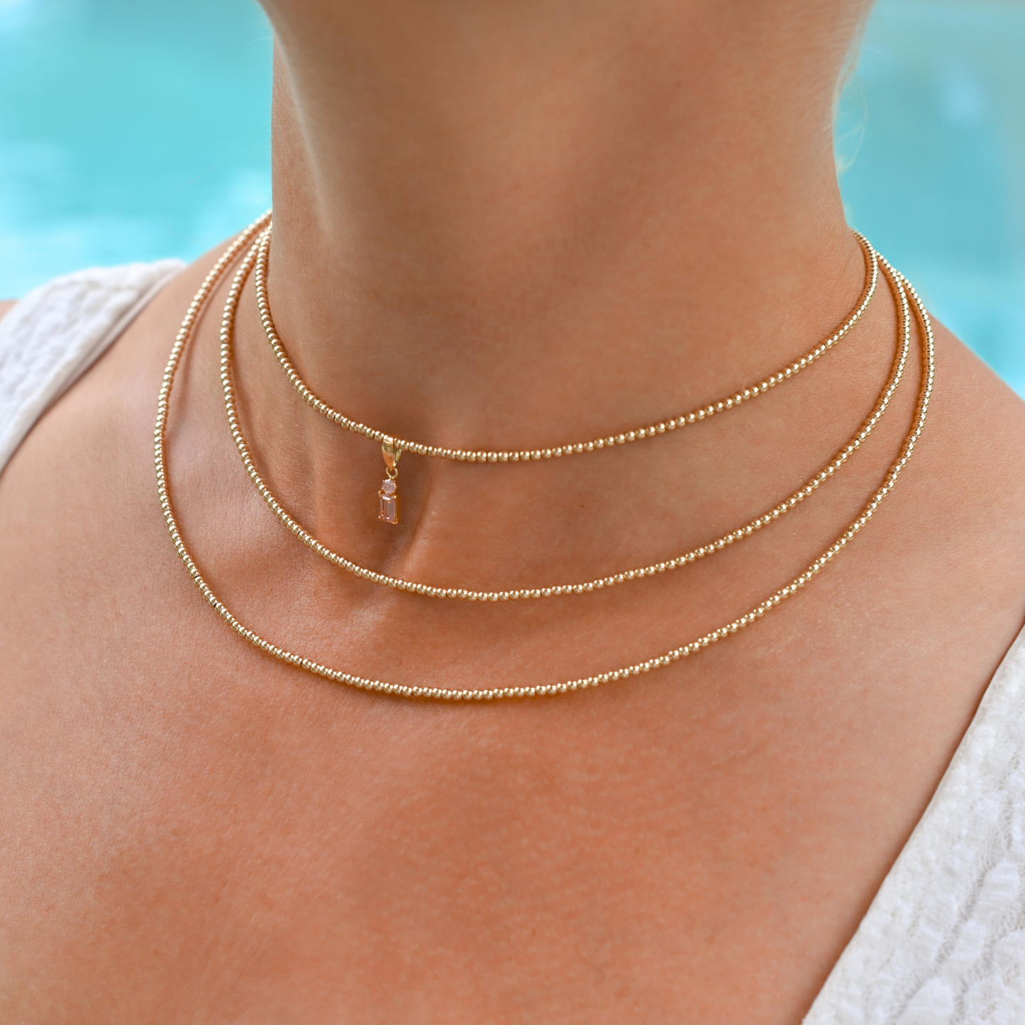 2mm Gold Necklace