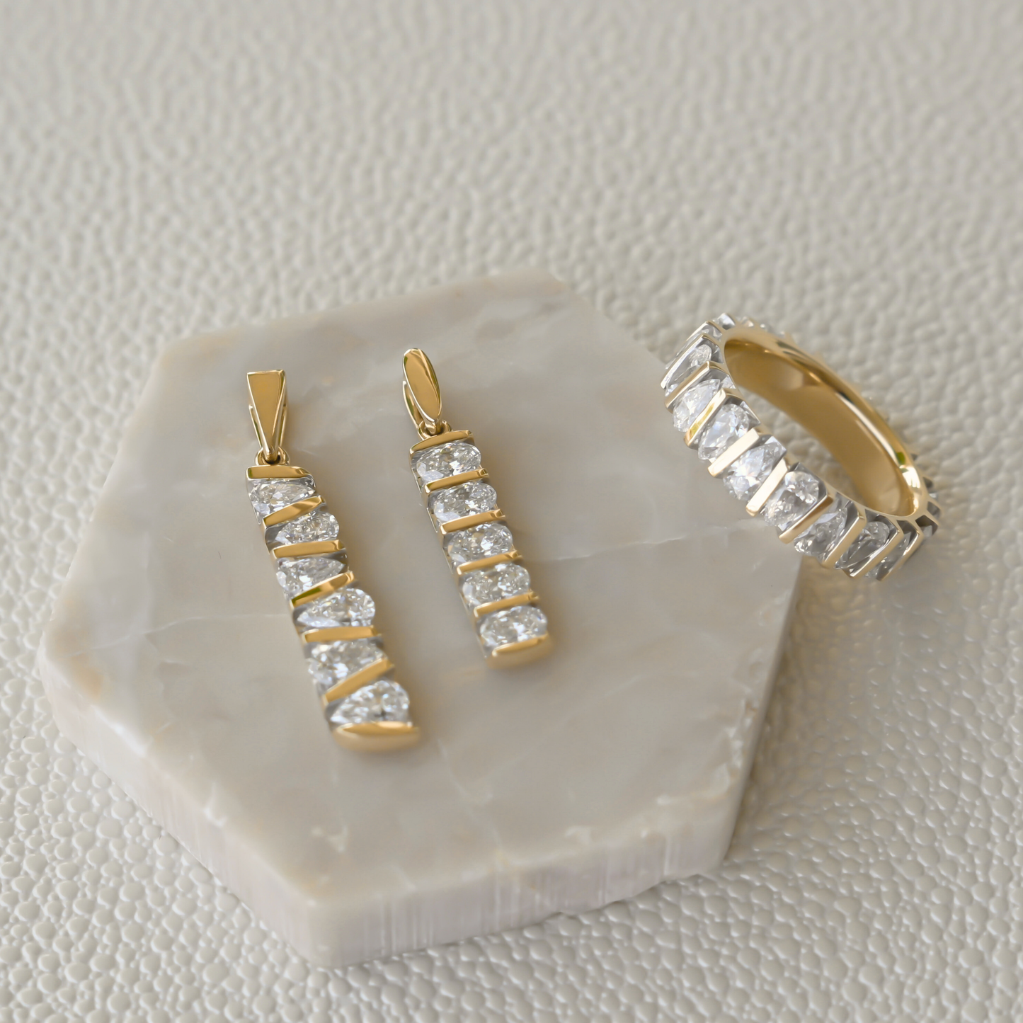 Angled Diamond Bar Pendant