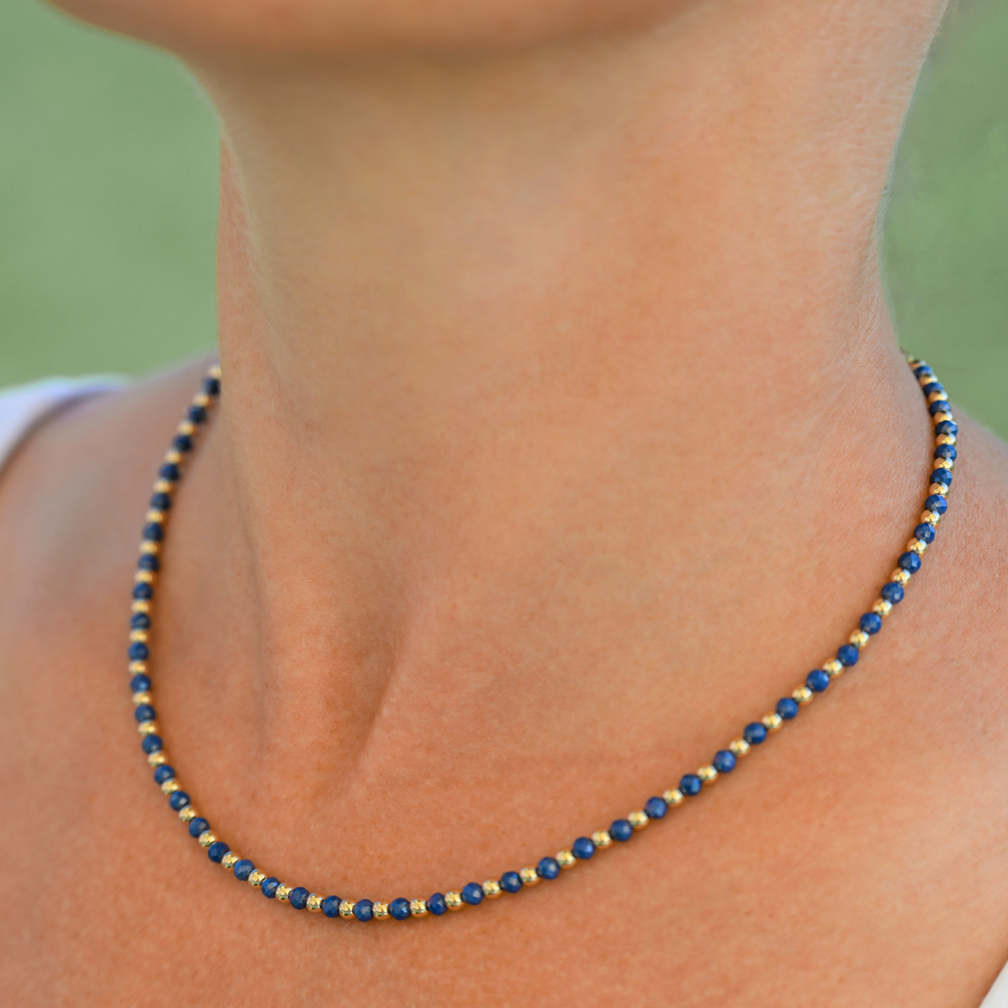 Blue Zircon Necklace