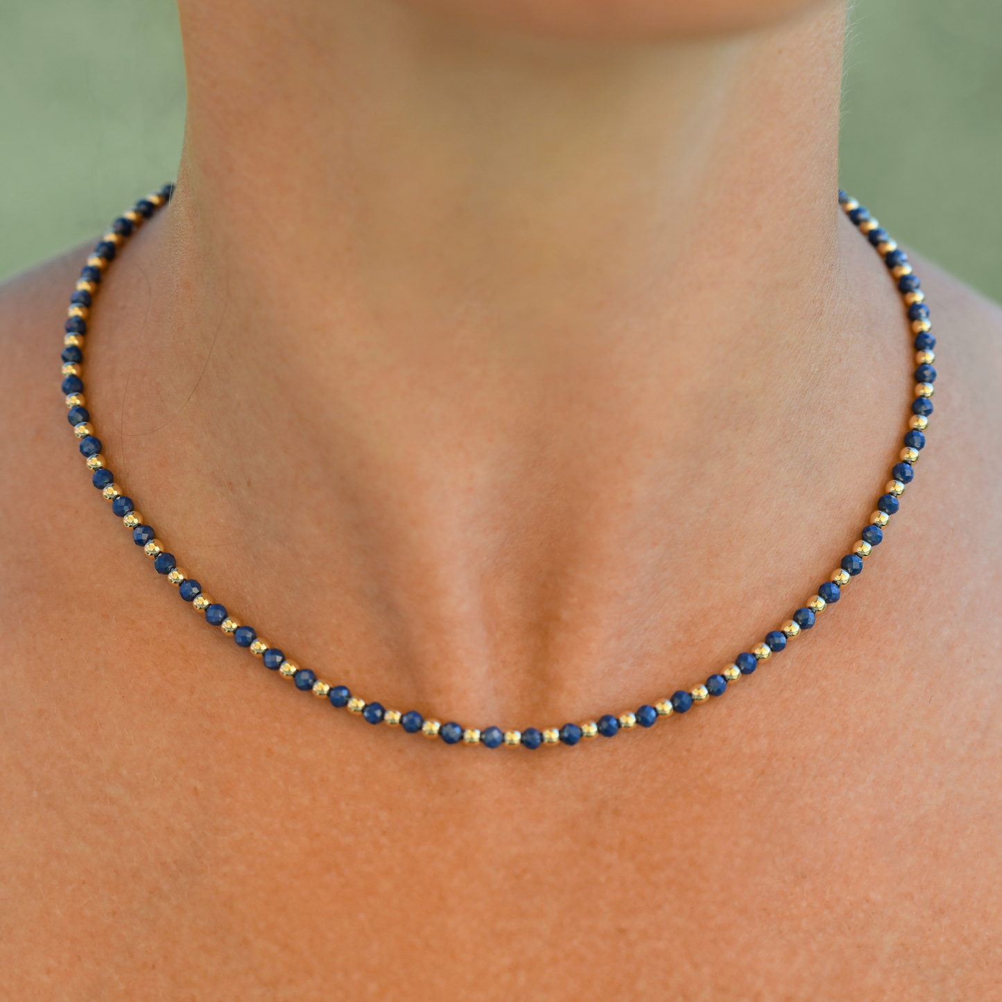 Blue Zircon Necklace