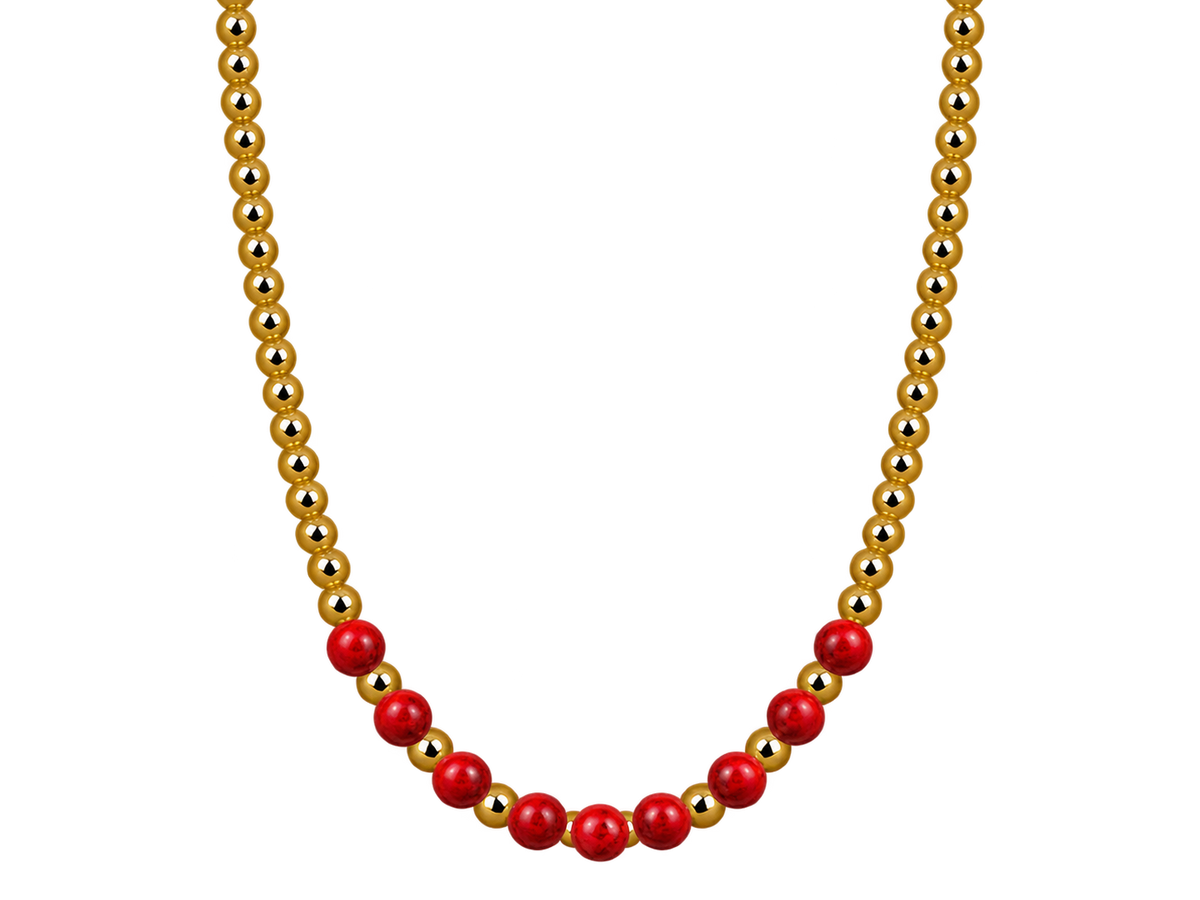Red Agate Arc Necklace