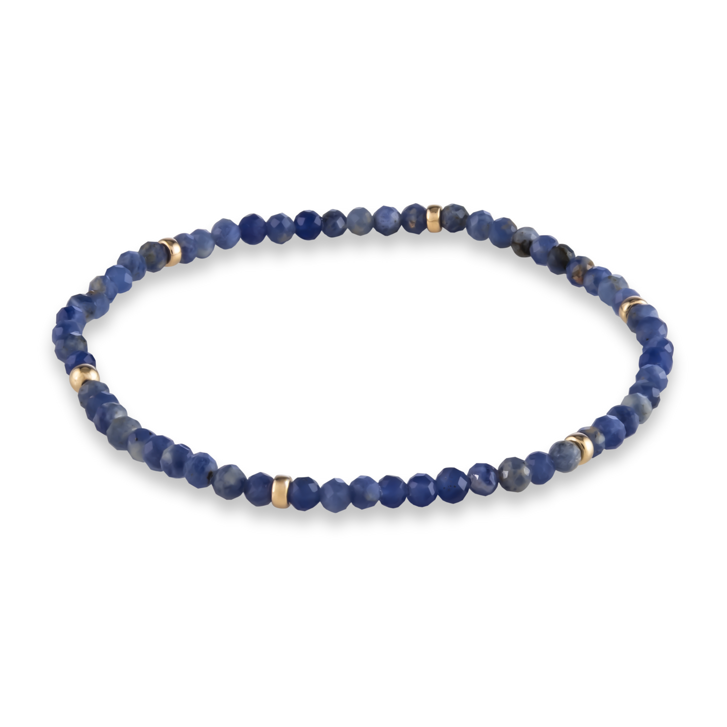 Kyanite and gold-filled rondelle bracelet by Gold Club Jewelry