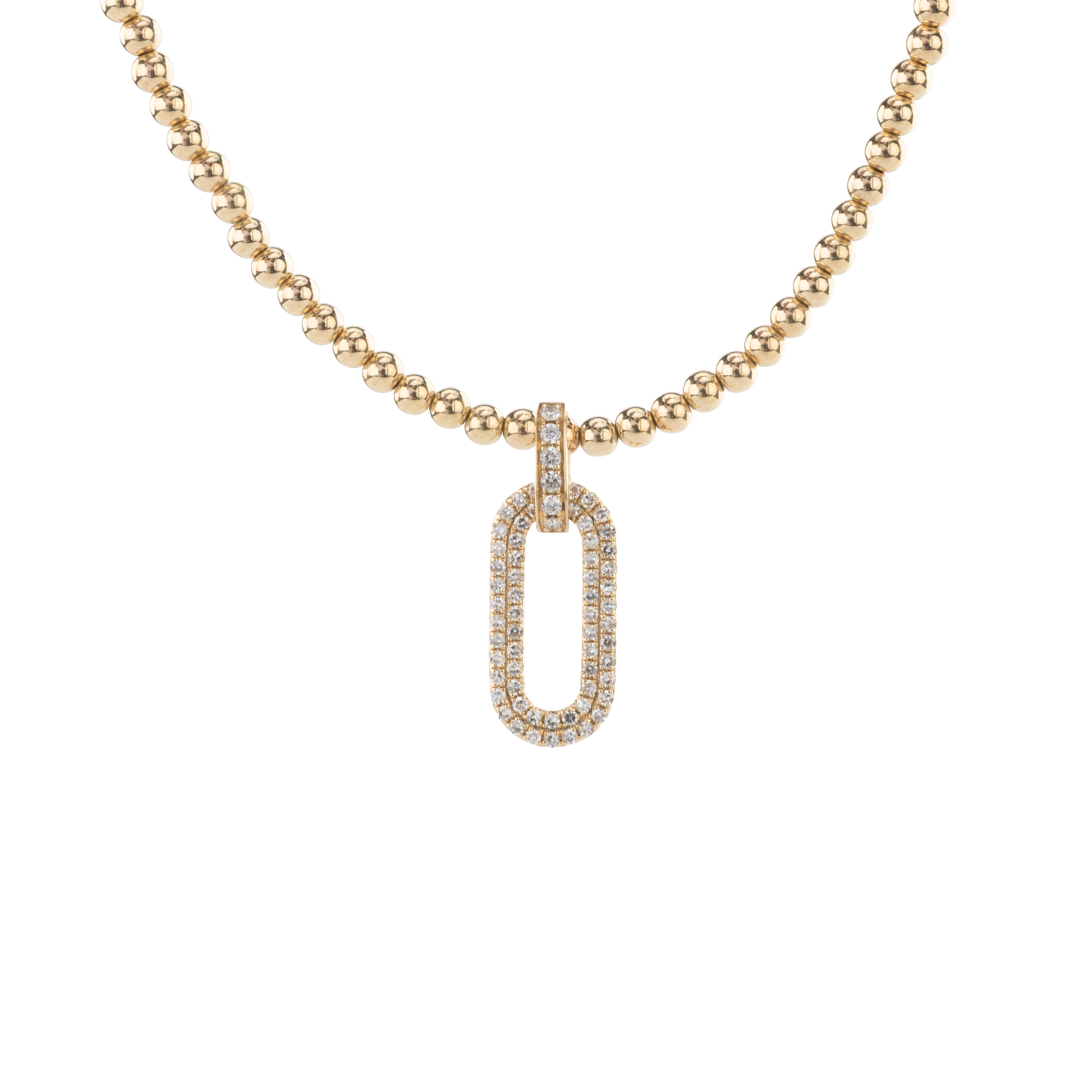 Gold Club by Shannon Hudson Orbit Pendant with lab-grown diamonds in a 14k gold loop design