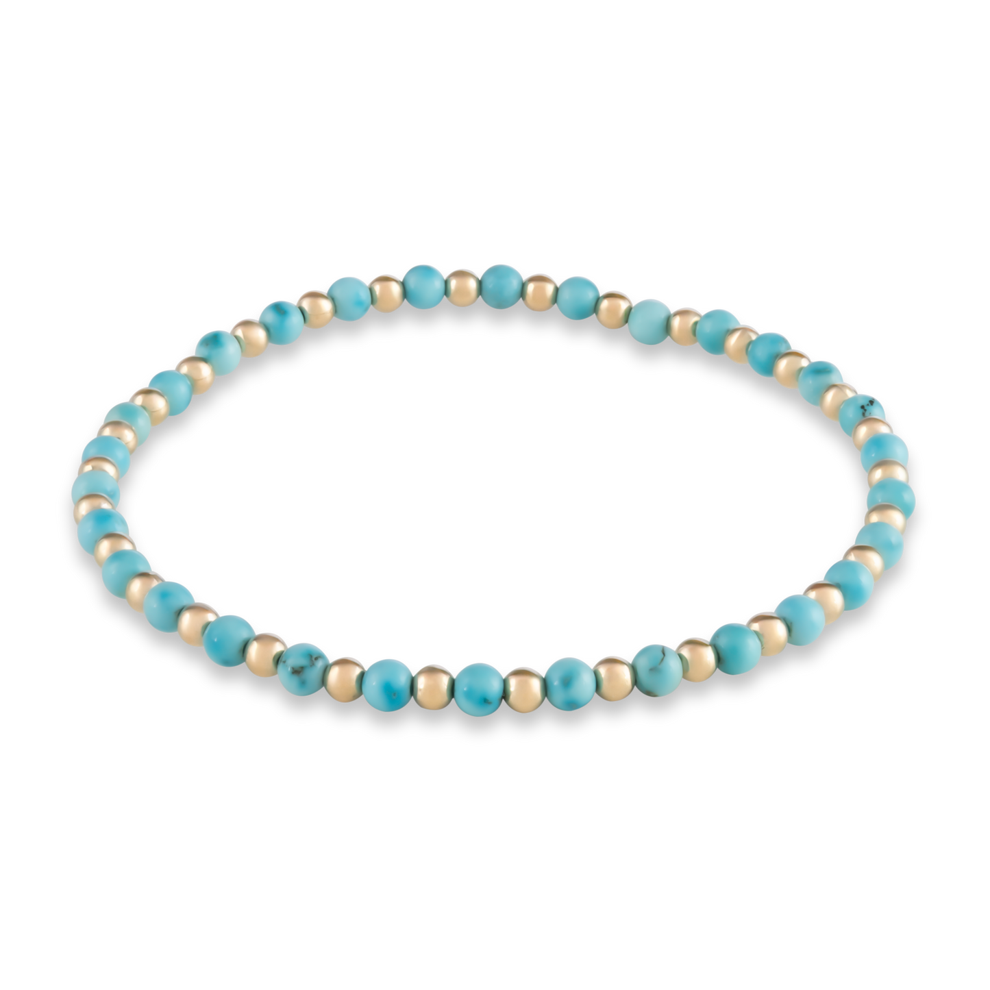 Alternating turquoise and gold-filled beads in a centered, symmetrical bracelet design—crafted for bold balance and wearable intention.