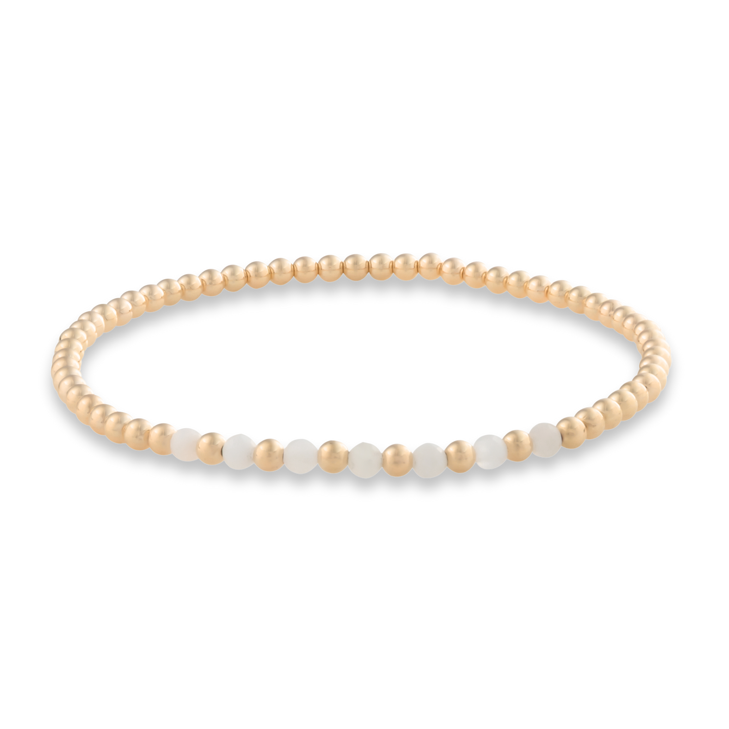 Stretch-fit moonstone arc bracelet from Gold Club’s active-luxe collection