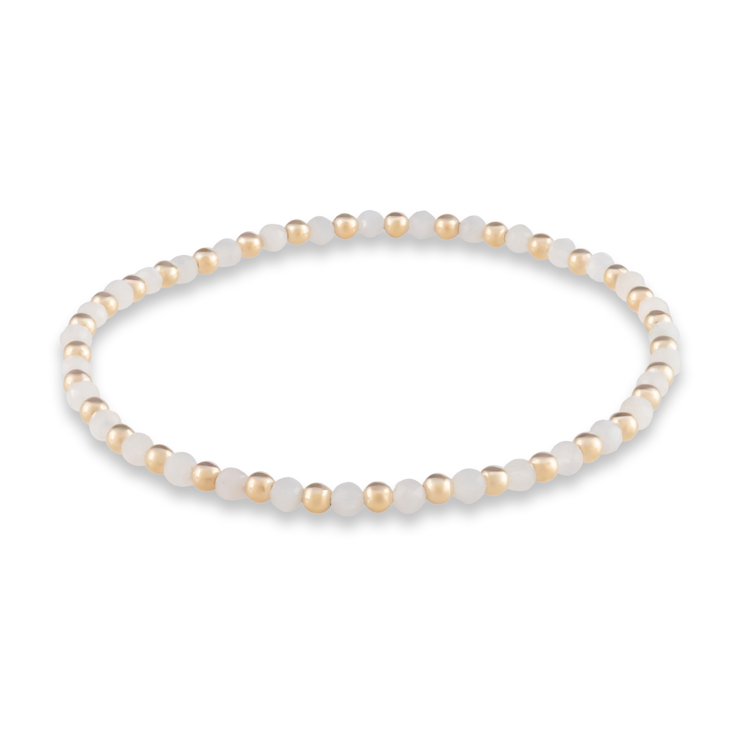 Balanced natural gemstone and gold filled bracelet on LustraFlex™ stretch cord from Gold Club by Shannon Hudson