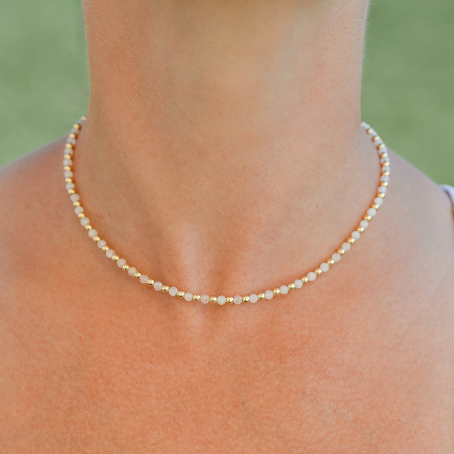 White Moonstone Necklace