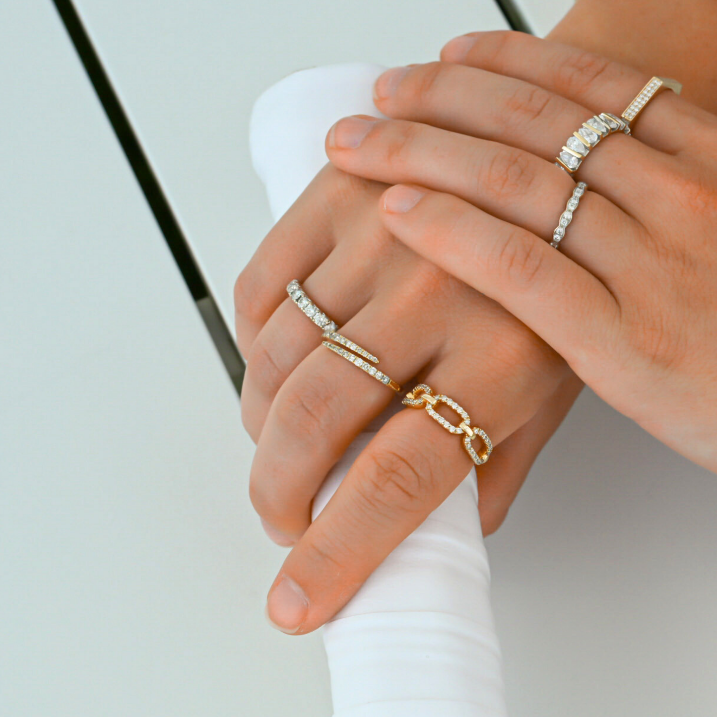 14k Gold and Diamond Wrap