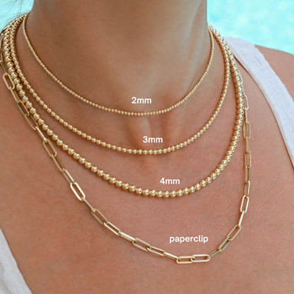 2mm Gold Necklace