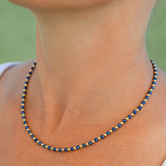 Blue Zircon Necklace
