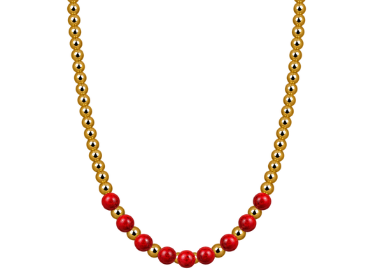 Red Agate Arc Necklace