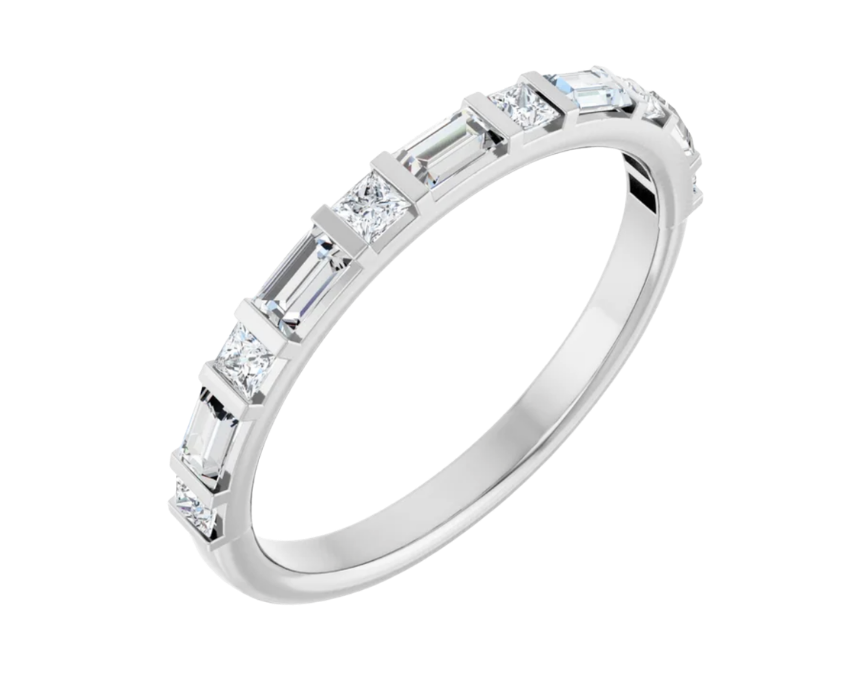 14k white gold wedding band from gold club jewelry house