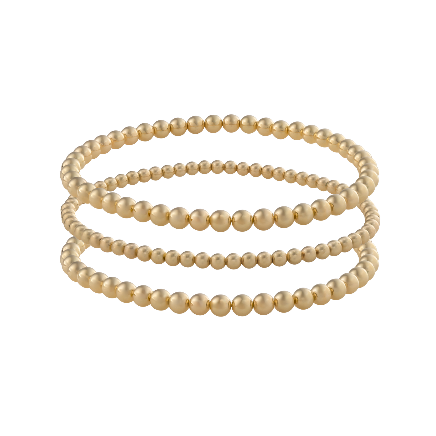Gold Filled LustraFlex™ bracelets on transparent background
