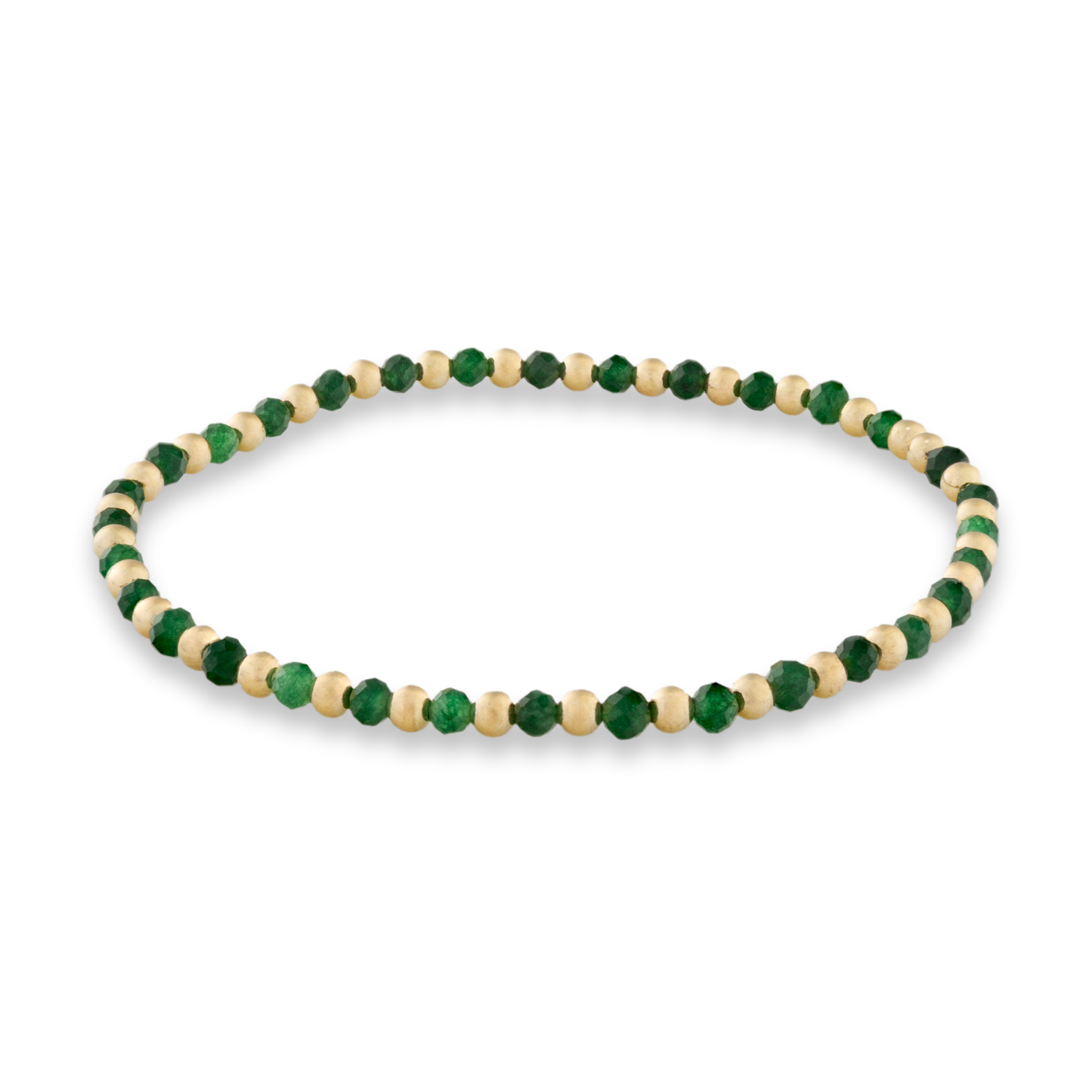 Green Sandstone and gold bracelet