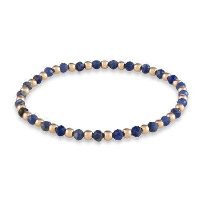 Balanced gemstone bracelet by Shannon Hudson featuring natural kyanite
LustraFlex™ stacking bracelet with blue kyanite and 14k gold-filled beads