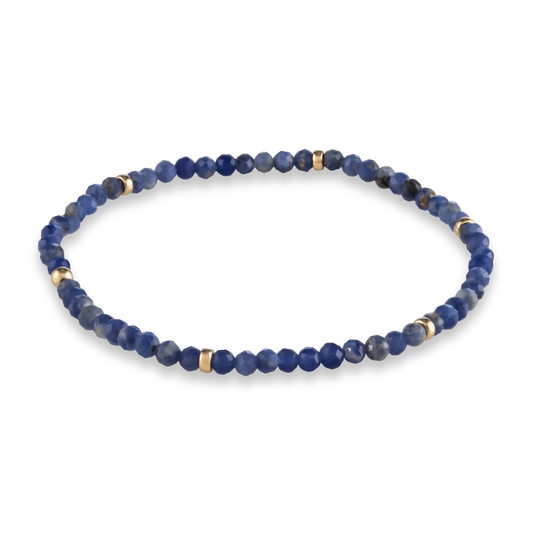 Kyanite and gold-filled rondelle bracelet by Gold Club Jewelry