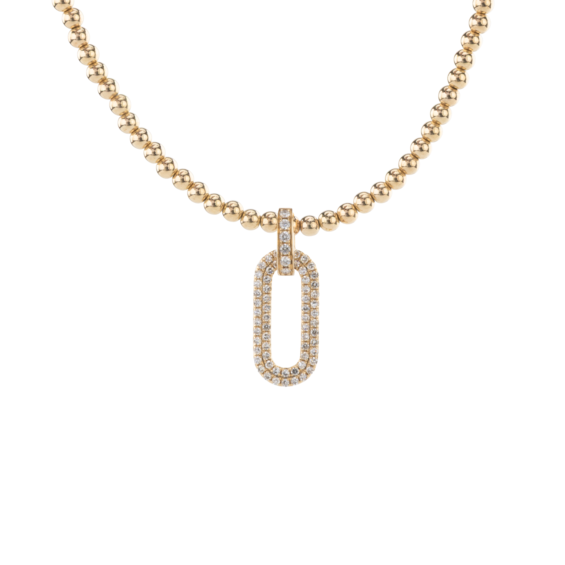 Gold Club by Shannon Hudson Orbit Pendant with lab-grown diamonds in a 14k gold loop design