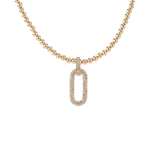 Gold Club by Shannon Hudson Orbit Pendant with lab-grown diamonds in a 14k gold loop design