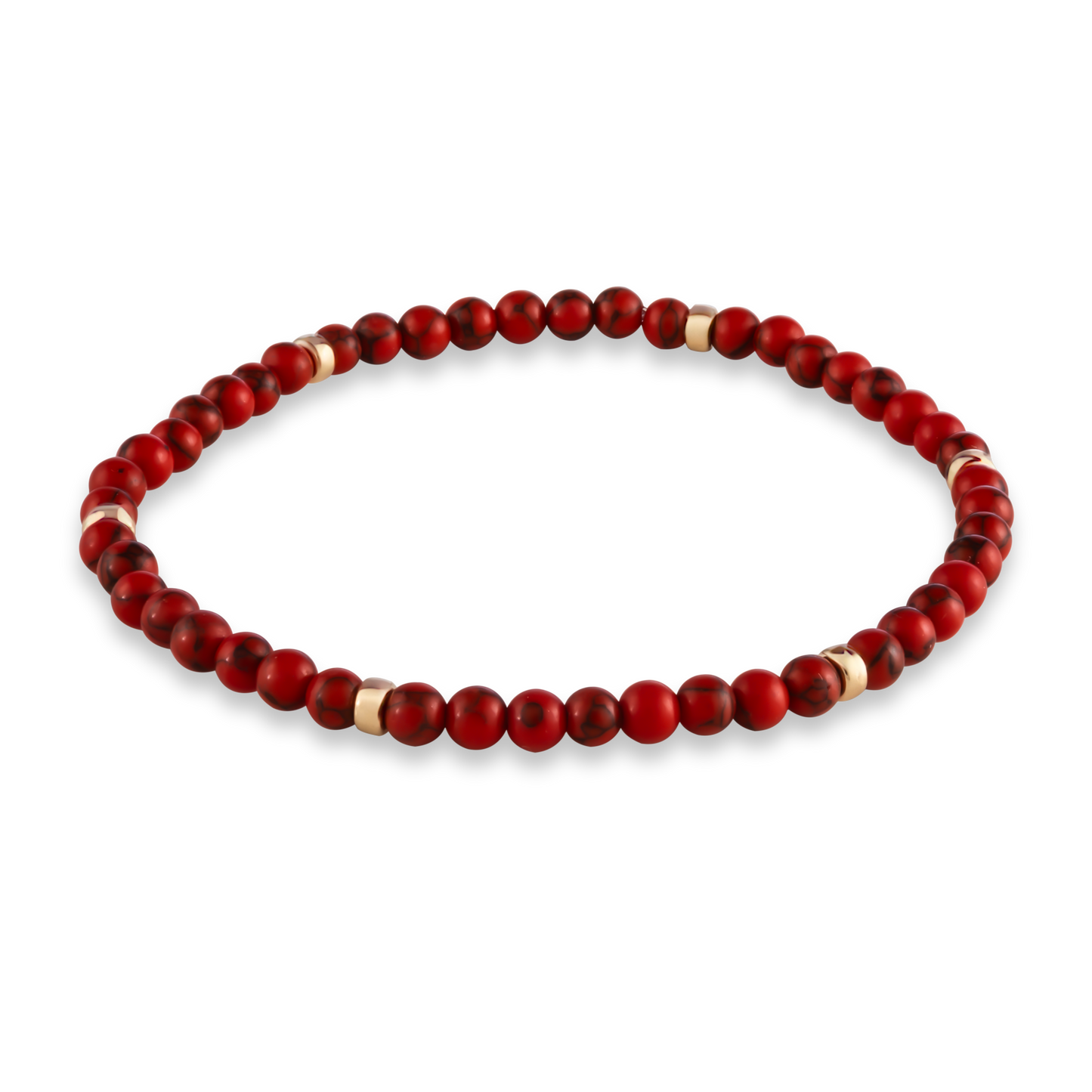 Gold-filled bracelet with a bold red agate center stone and sun disc accent, from the GOLD CLUB Red Agate Collection.