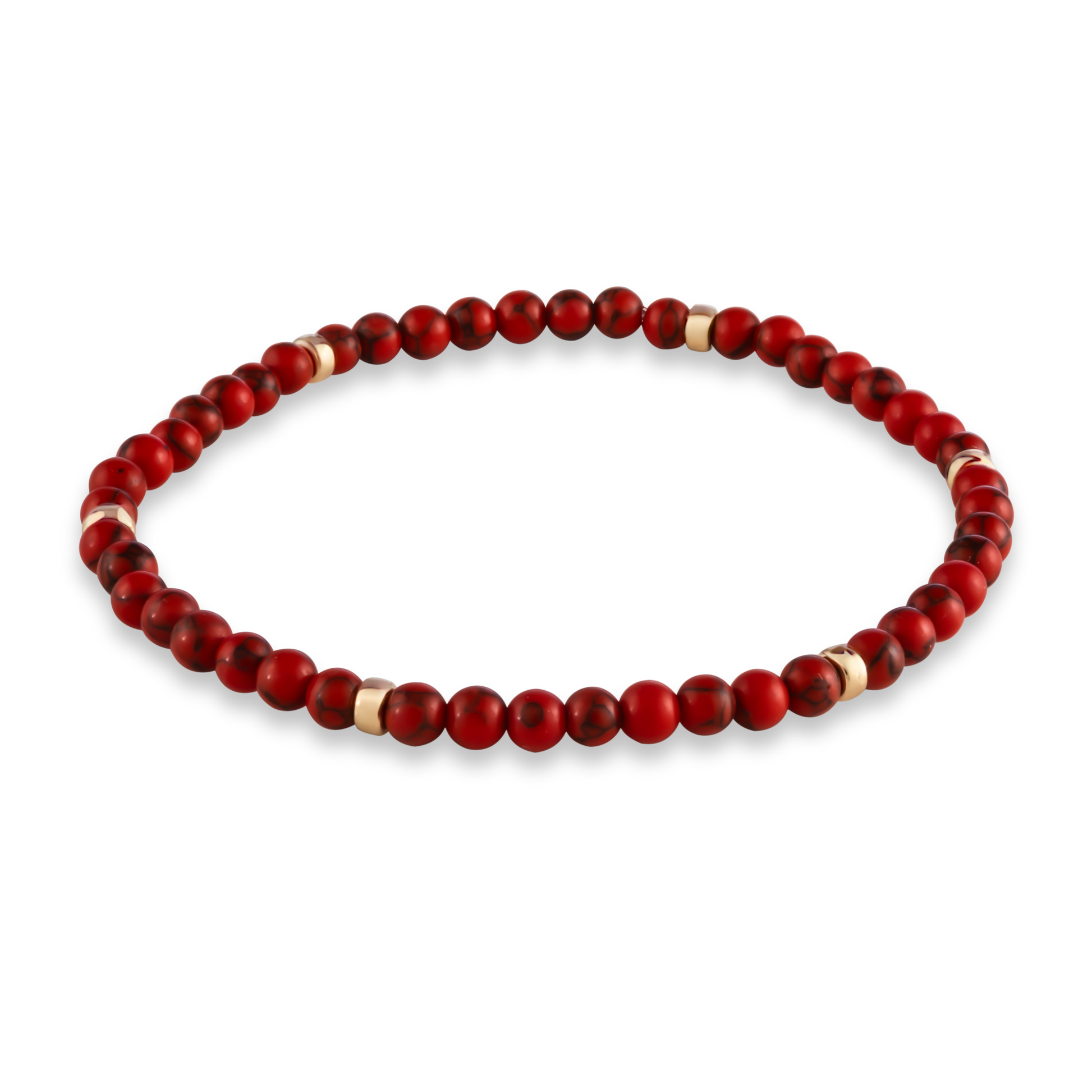 Gold-filled bracelet with a bold red agate center stone and sun disc accent, from the GOLD CLUB Red Agate Collection.