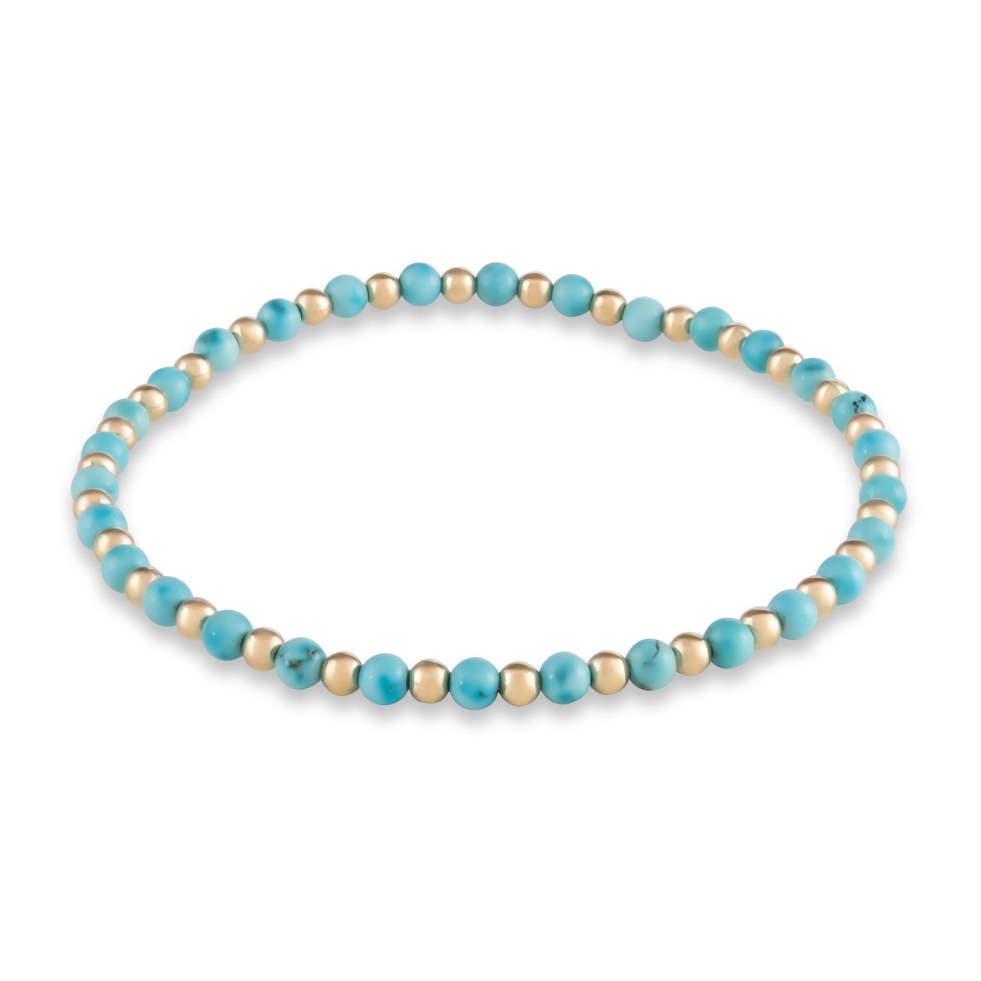 Alternating turquoise and gold-filled beads in a centered, symmetrical bracelet design—crafted for bold balance and wearable intention.