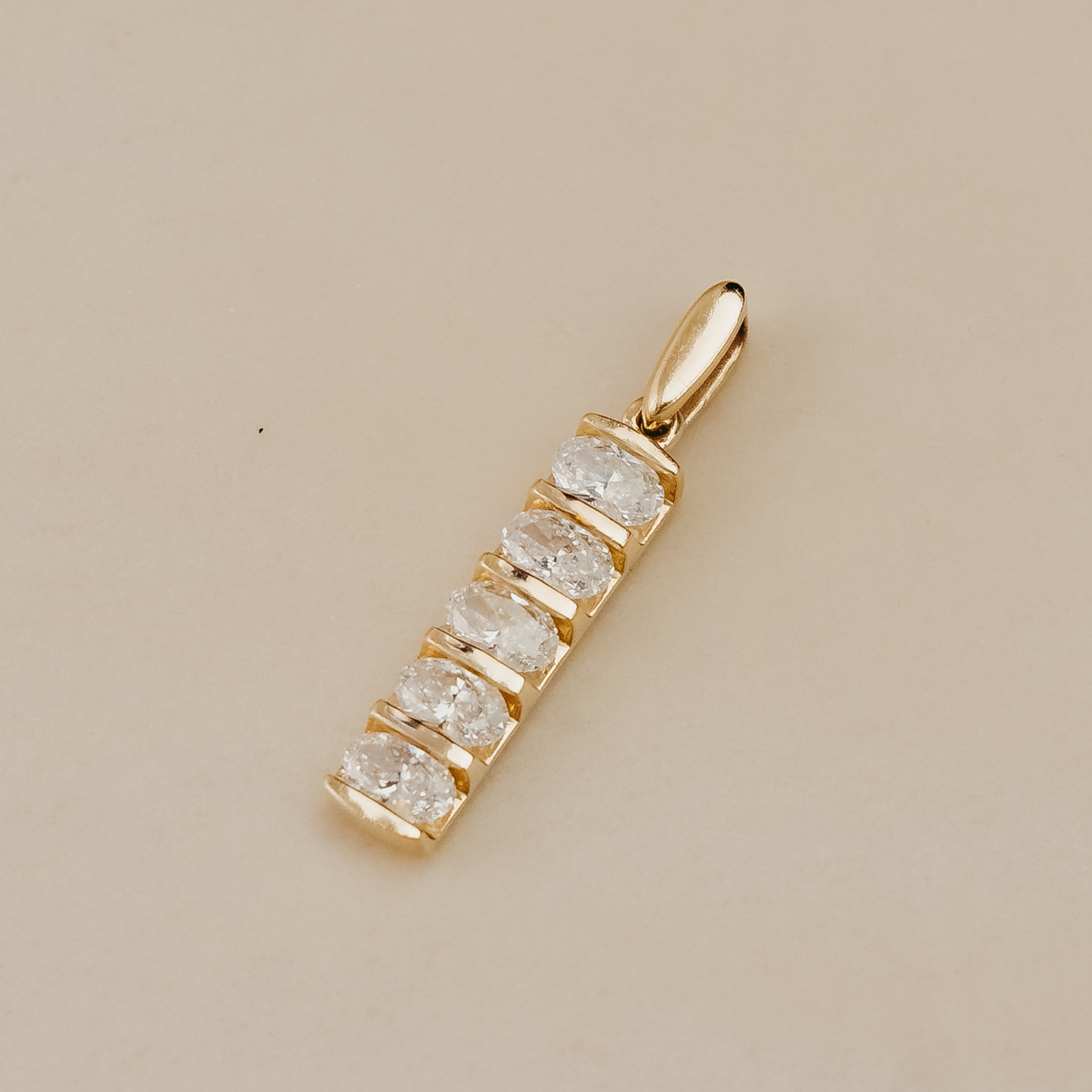 Vertical Diamond Bar Pendant