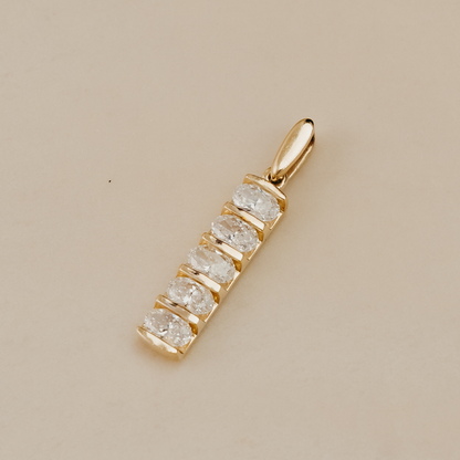 Vertical Diamond Bar Pendant