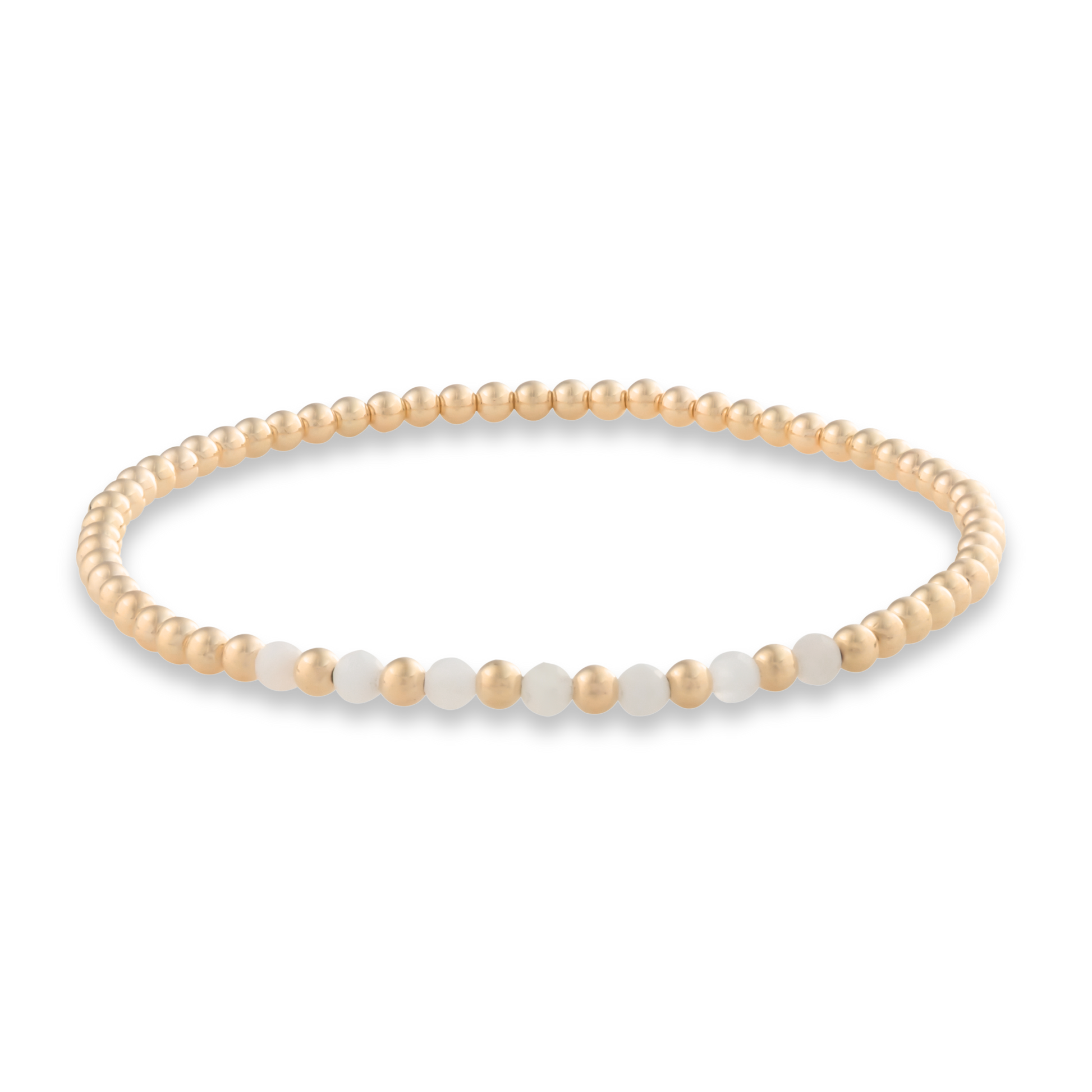 Stretch-fit moonstone arc bracelet from Gold Club’s active-luxe collection
