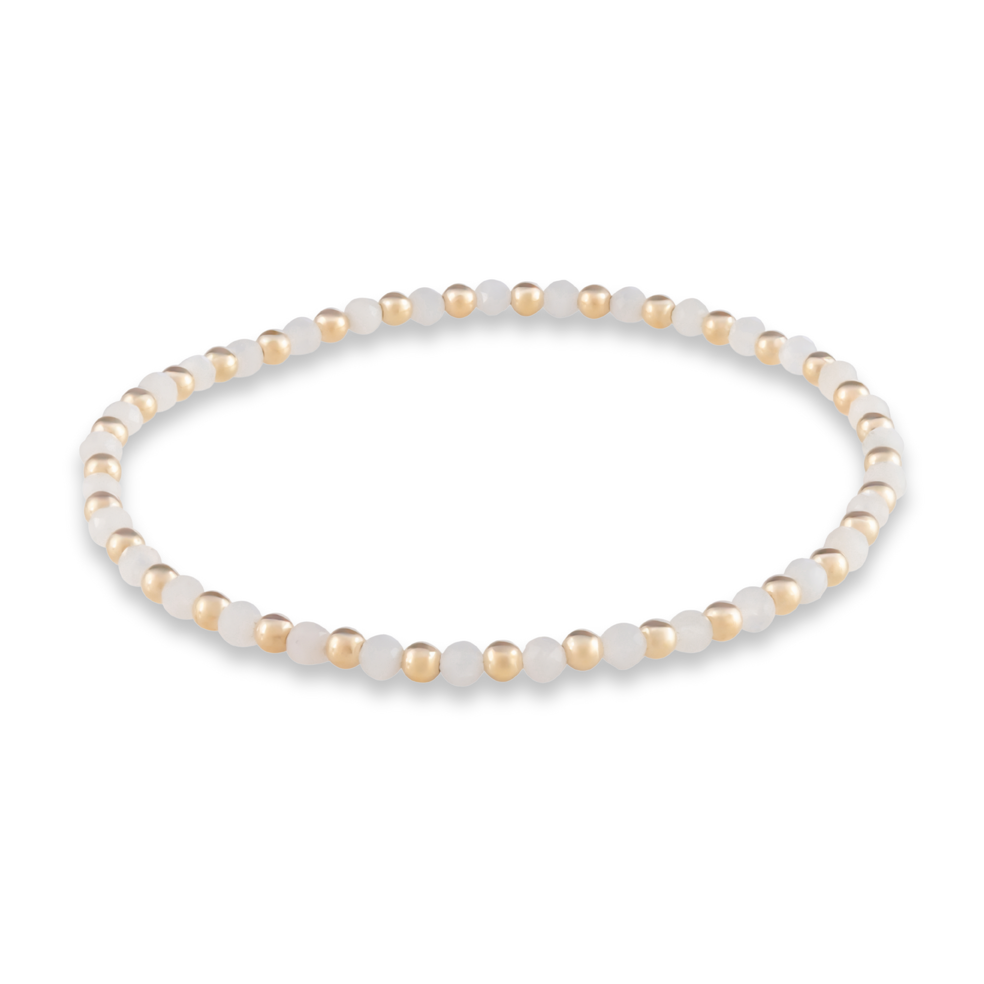 Balanced natural gemstone and gold filled bracelet on LustraFlex™ stretch cord from Gold Club by Shannon Hudson