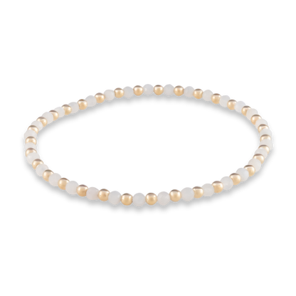 Balanced natural gemstone and gold filled bracelet on LustraFlex™ stretch cord from Gold Club by Shannon Hudson