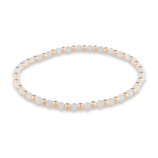 Balanced natural gemstone and gold filled bracelet on LustraFlex™ stretch cord from Gold Club by Shannon Hudson