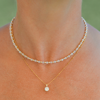 White Moonstone Necklace