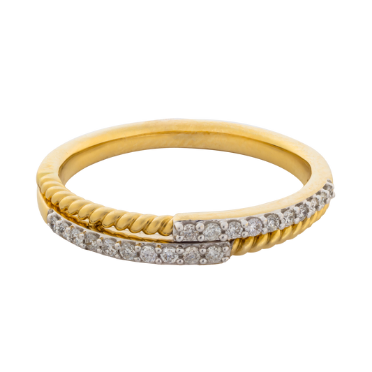 14k Gold and Diamond Pavé Rope