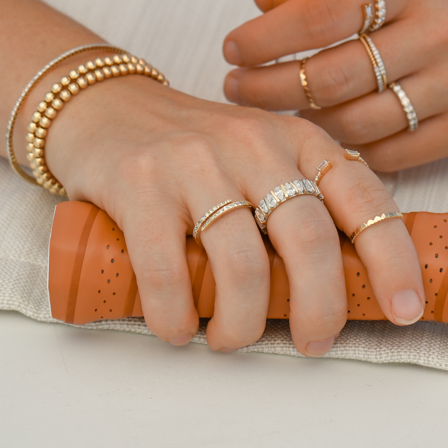14k Gold and Diamond Wrap